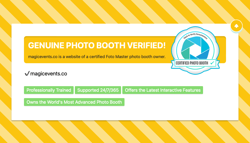 Genuine Photo Booth Experience with Verification Badge - Ensuring Authenticity and Fun with Magic Events